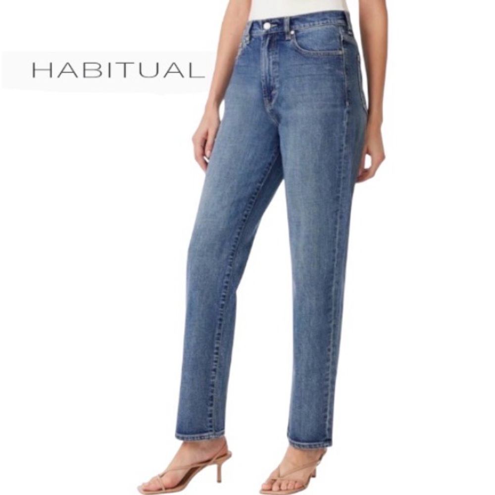 22W Habitual “Reese” High Rise Straight Blue Jeans, New With Tags